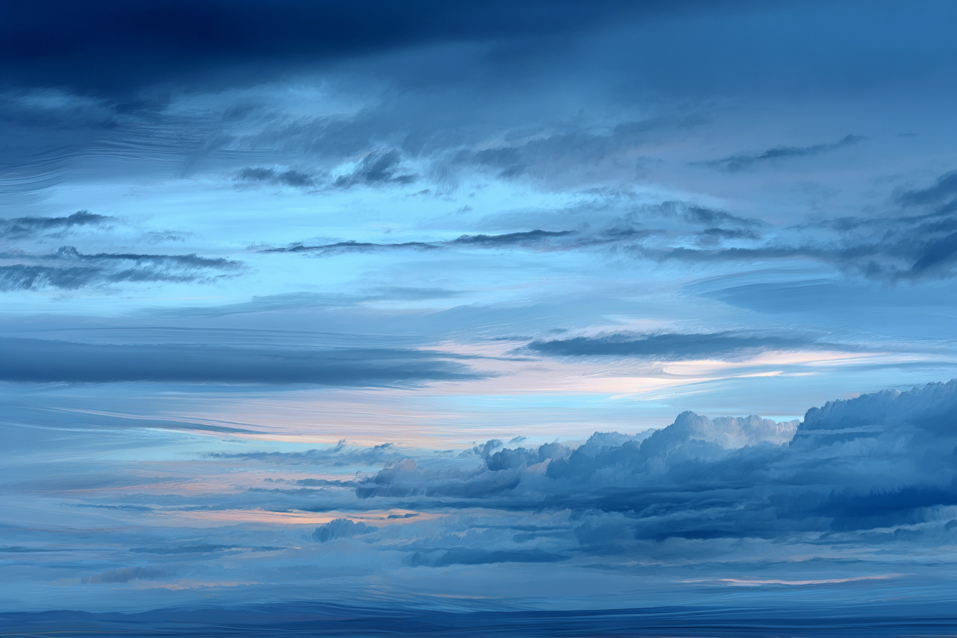 Dramatischer Blaür Wolkenhimmel | Himmel und Wolken | Natur