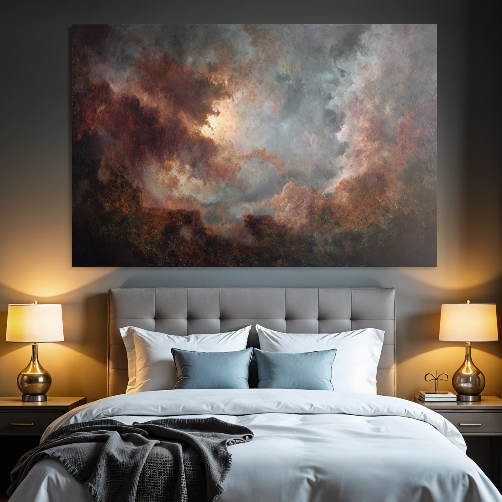 Dramatischer Himmel Mit Turbulenten Wolken Und Lichtspiel