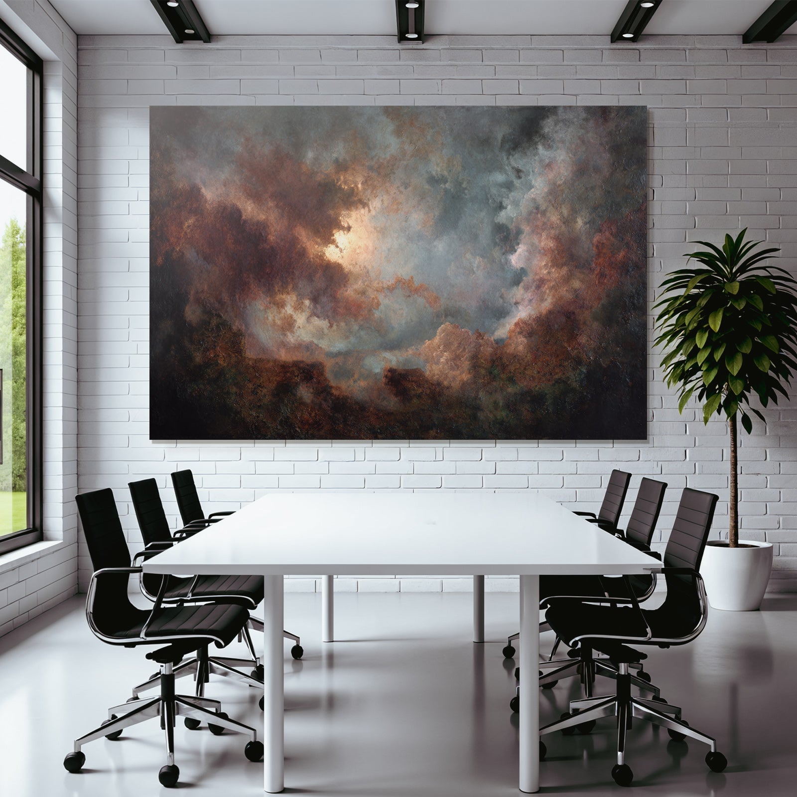 Dramatischer Himmel Mit Turbulenten Wolken Und Lichtspiel