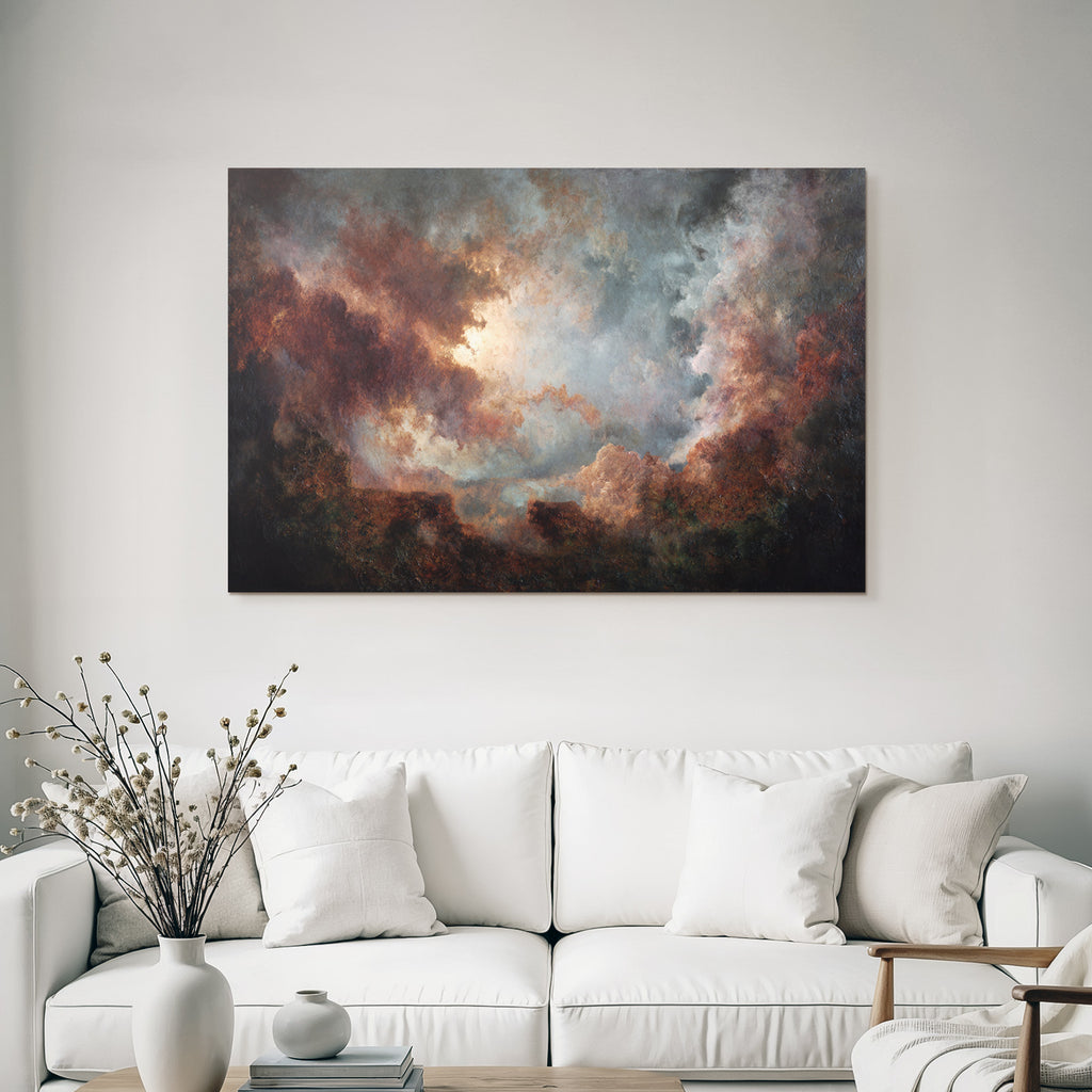 Dramatischer Himmel Mit Turbulenten Wolken Und Lichtspiel