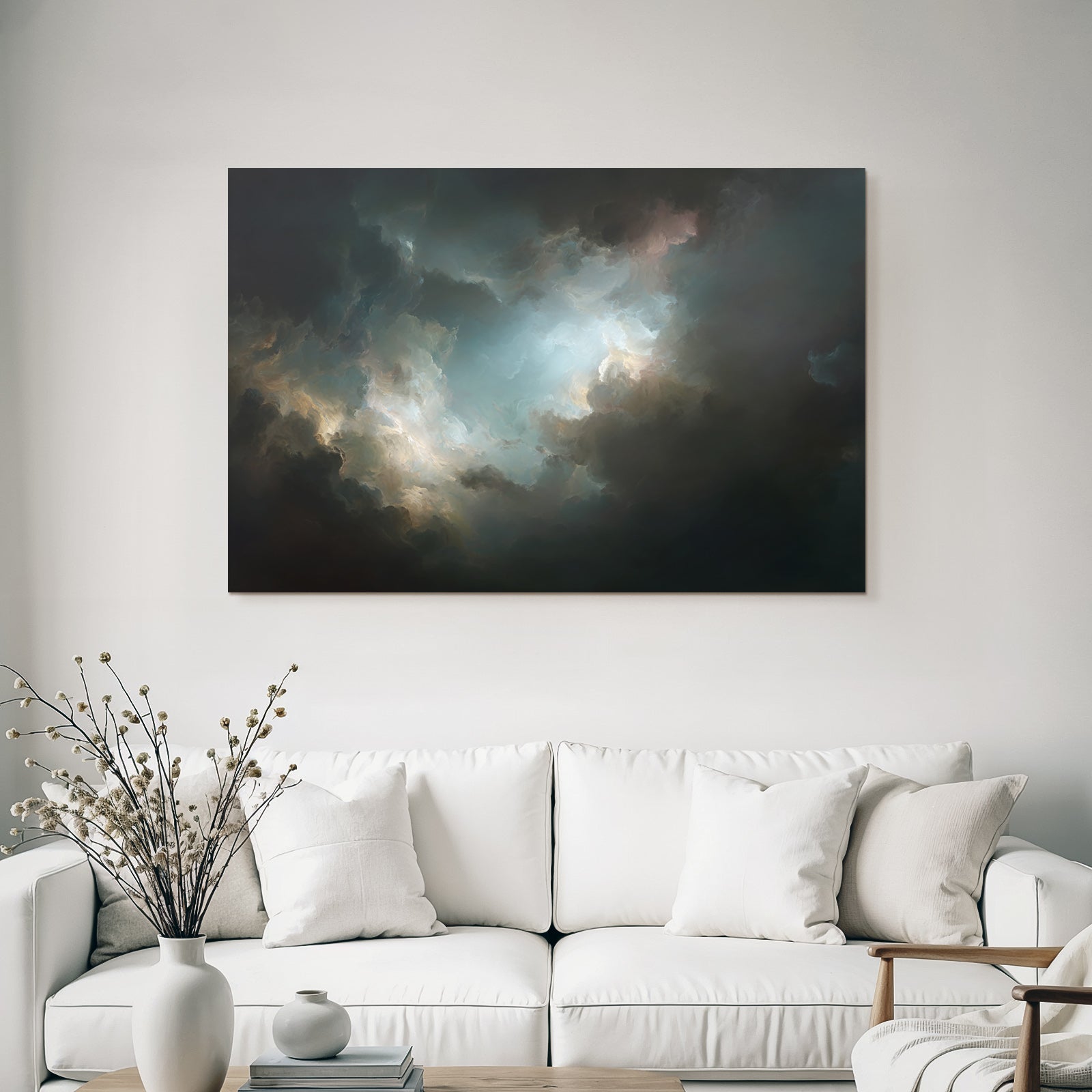 Dramatischer Himmel Mit Vielfältigen Wolkenformationen