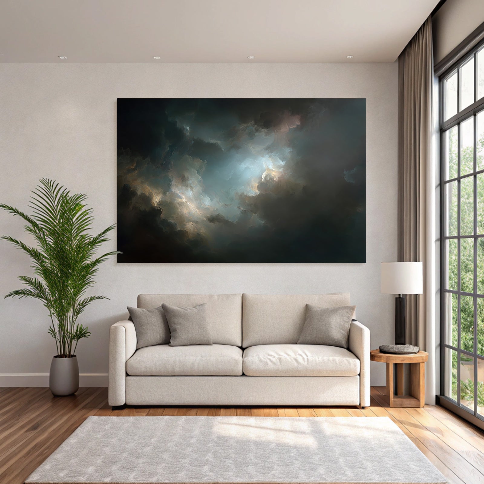 Dramatischer Himmel Mit Vielfältigen Wolkenformationen