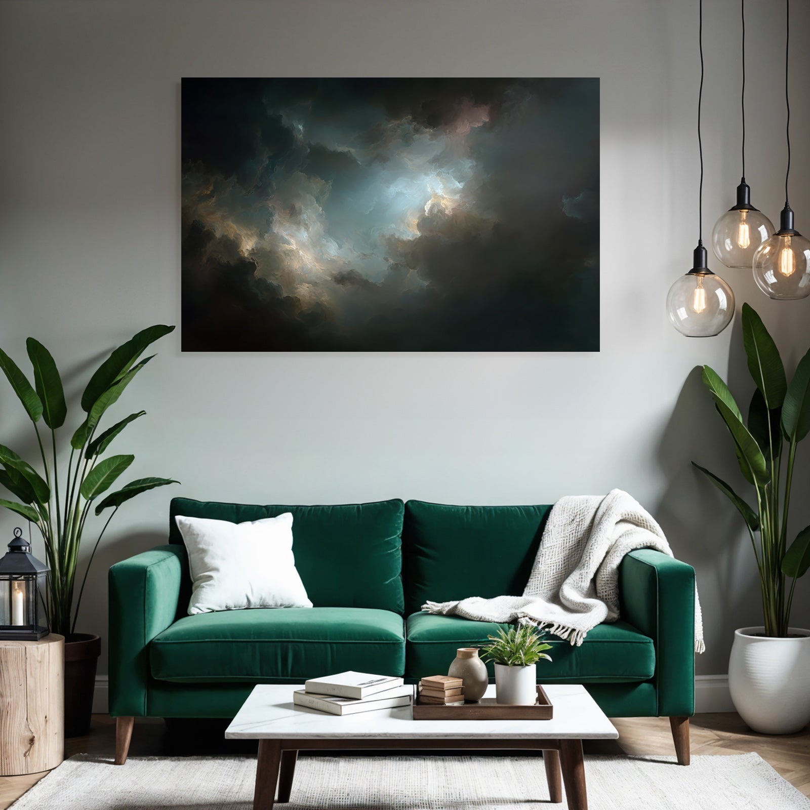 Dramatischer Himmel Mit Vielfältigen Wolkenformationen