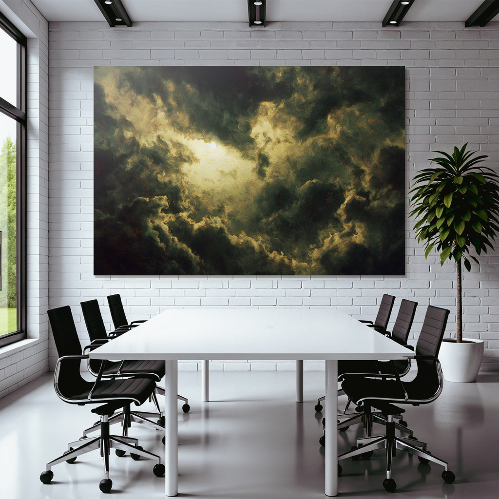Dramatisches Wolkenspiel Mit Geheimnisvoller Beleuchtung
