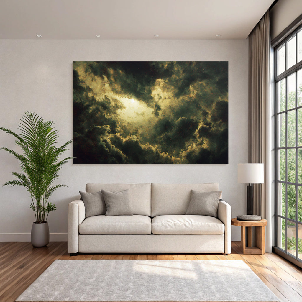 Dramatisches Wolkenspiel Mit Geheimnisvoller Beleuchtung