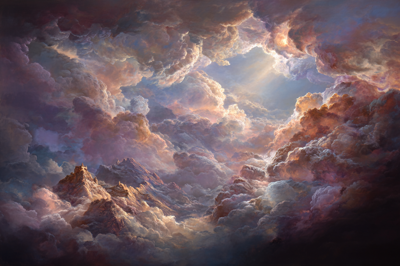 Magische Himmelsszene Mit Wolkengipfeln | Himmel und Wolken | Natur