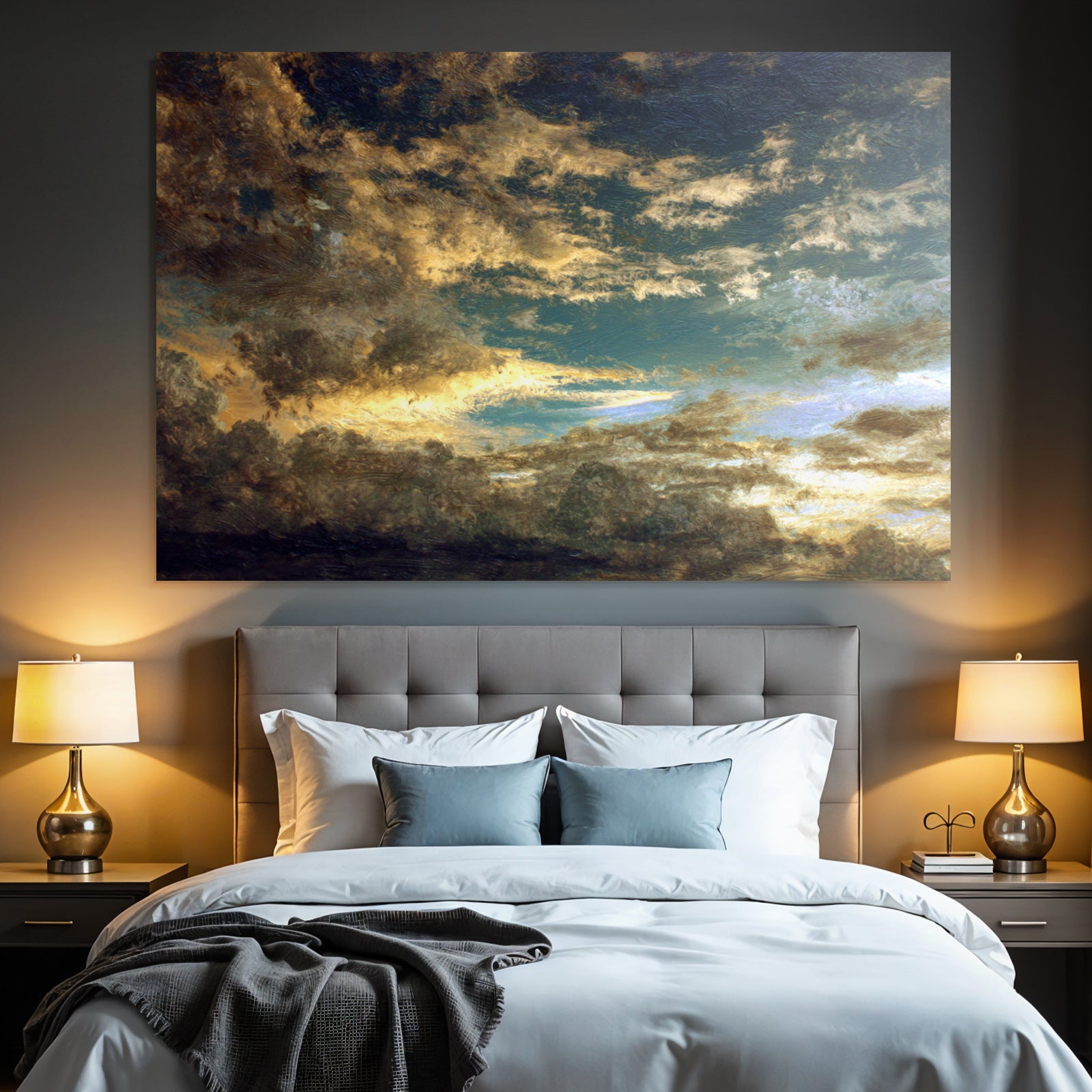 Stimmungsvolle Wolkenlandschaft Beim Sonnenaufgang