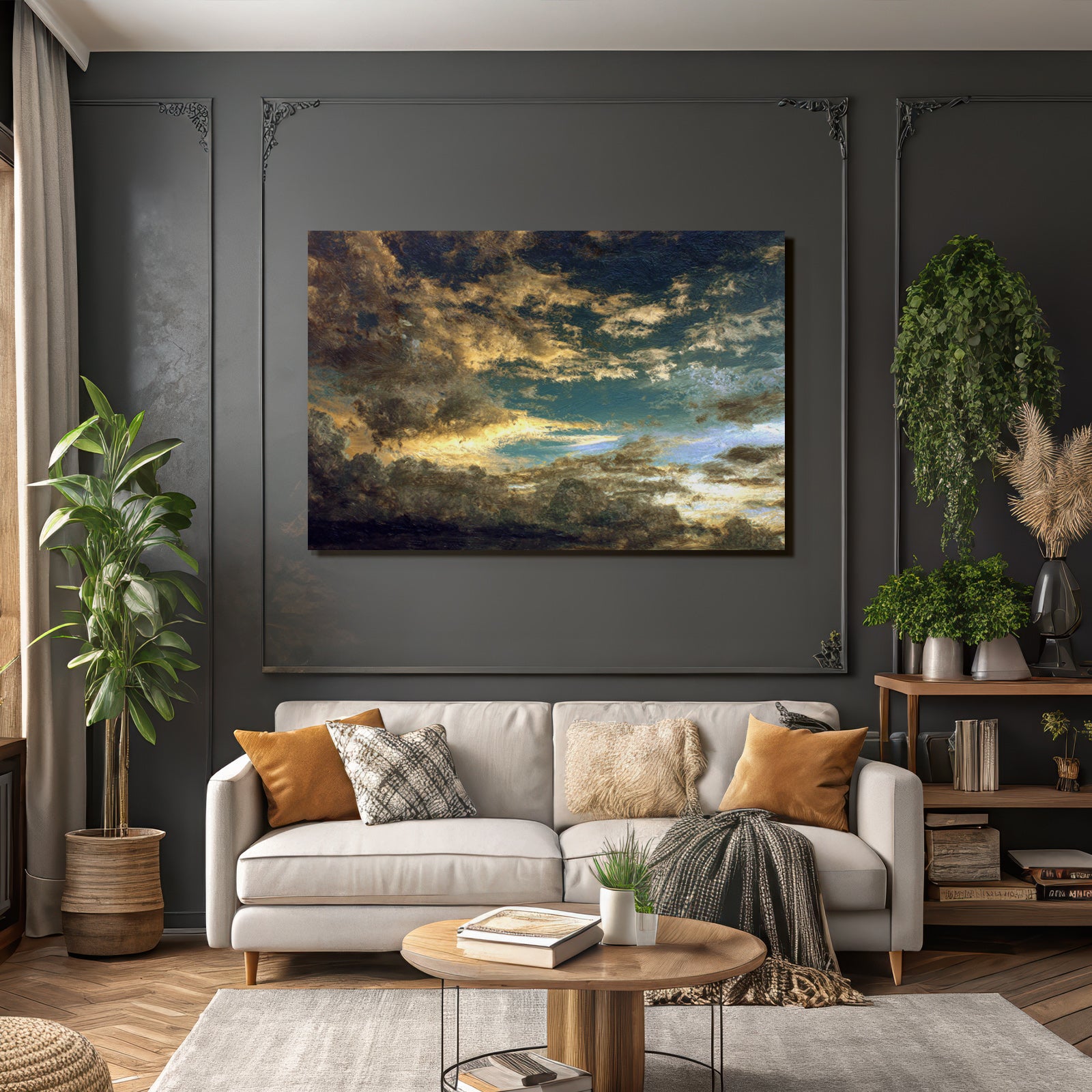 Stimmungsvolle Wolkenlandschaft Beim Sonnenaufgang