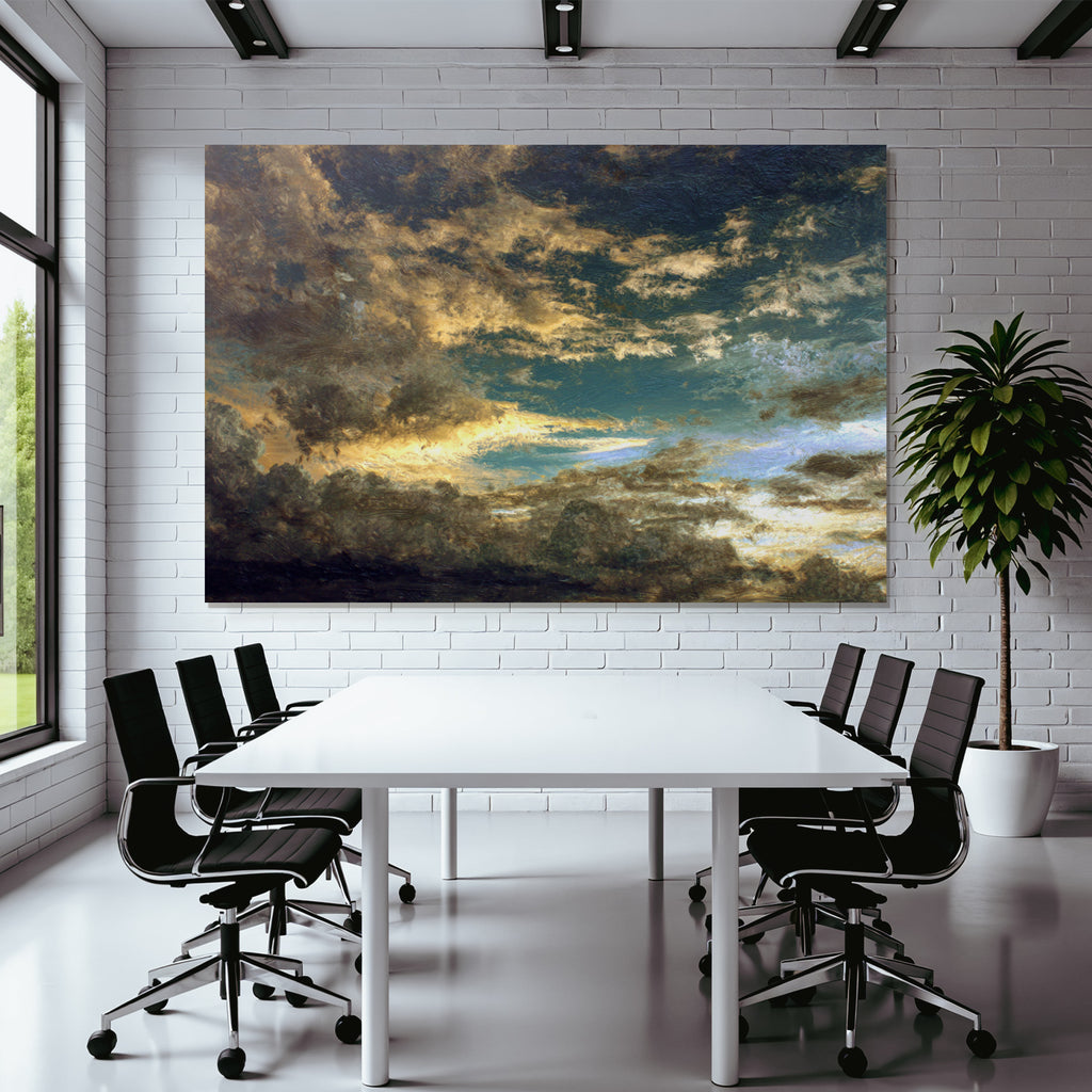 Stimmungsvolle Wolkenlandschaft Beim Sonnenaufgang