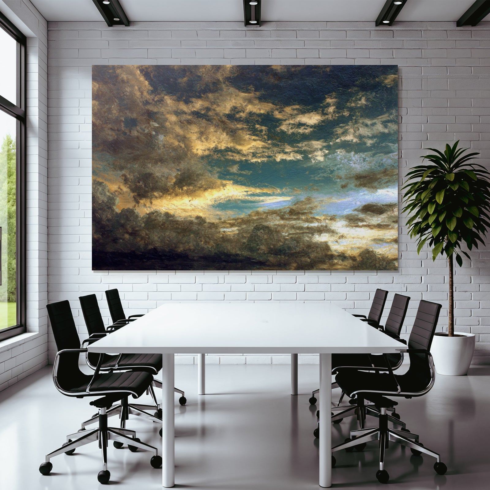Stimmungsvolle Wolkenlandschaft Beim Sonnenaufgang