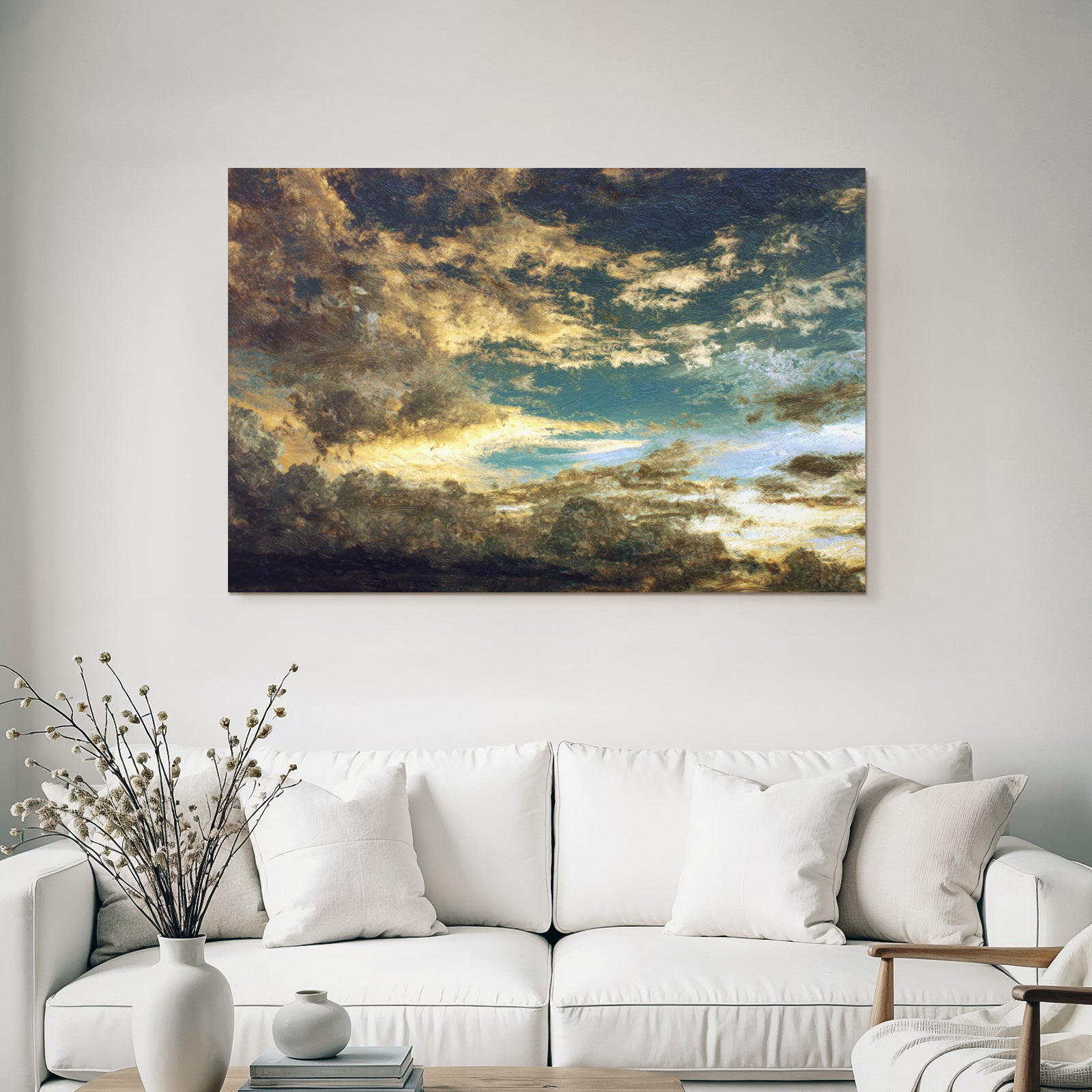 Stimmungsvolle Wolkenlandschaft Beim Sonnenaufgang