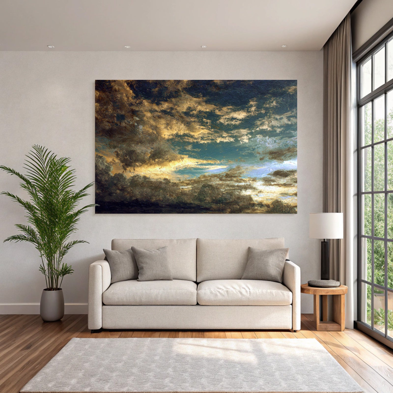 Stimmungsvolle Wolkenlandschaft Beim Sonnenaufgang