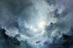 Sturmwolken Und Wilde Wellen | Himmel und Wolken | Natur