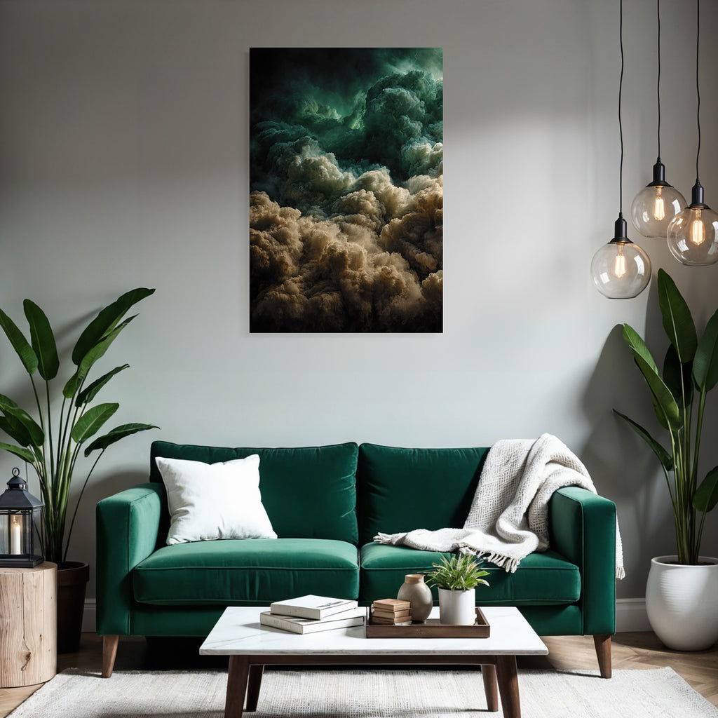 Dramatische Wolken Nebelstimmung