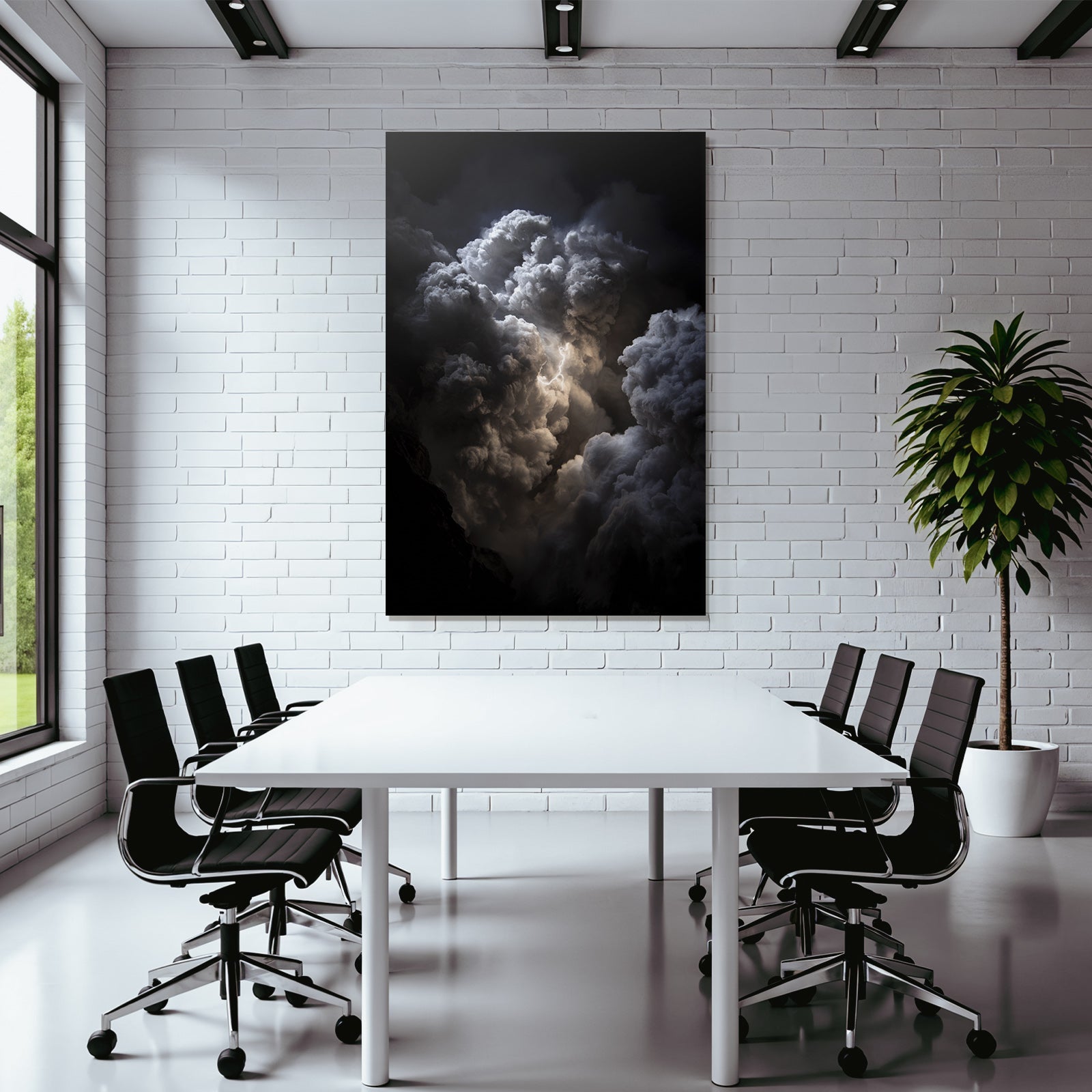 Dramatische Wolkenformation Mit Blitz
