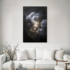 Dramatische Wolkenformation Mit Blitz