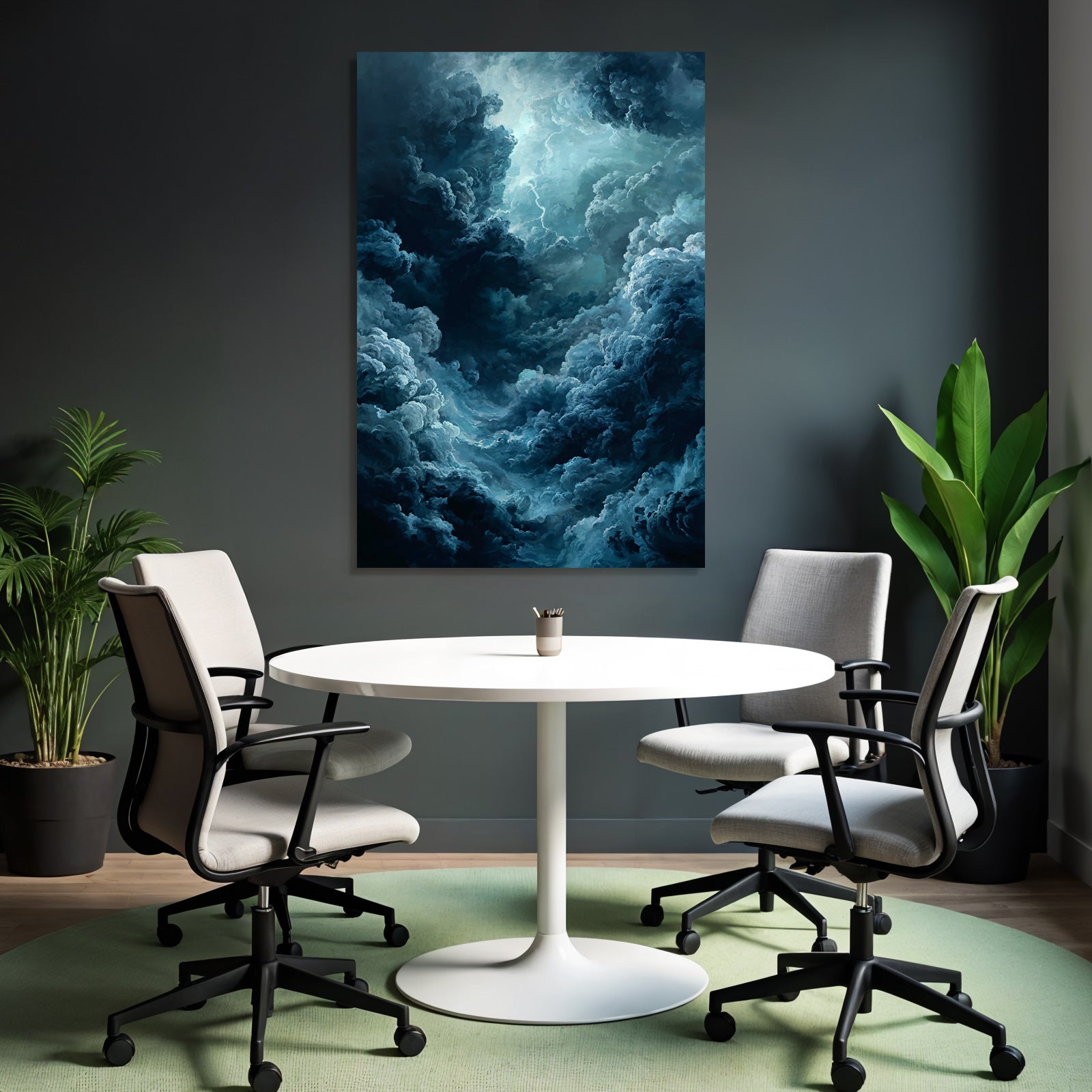 Dramatischer Sturmhimmel Mit Turbulenten Wolken