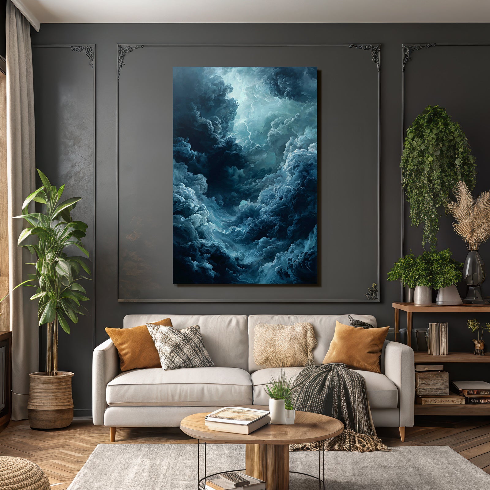 Dramatischer Sturmhimmel Mit Turbulenten Wolken