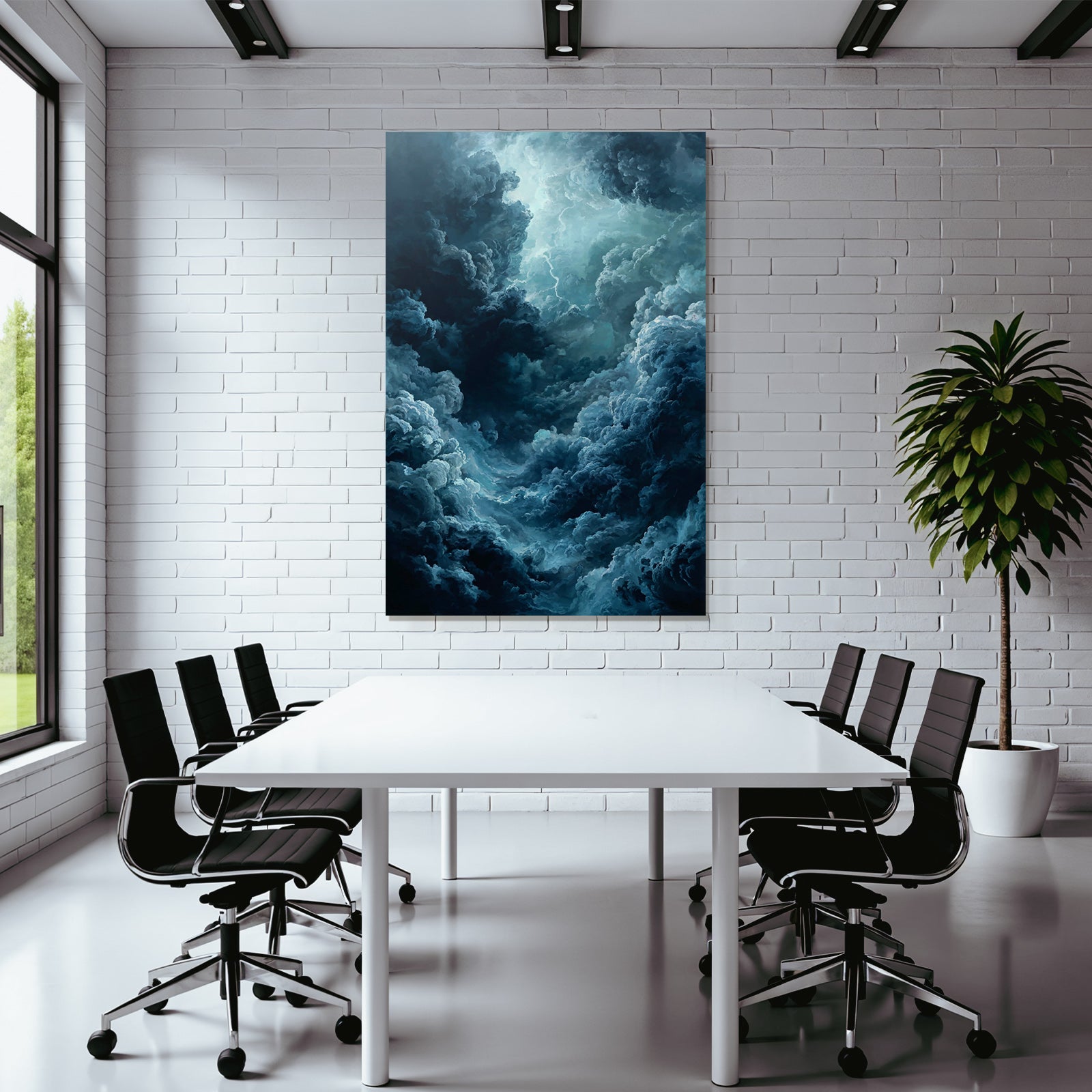 Dramatischer Sturmhimmel Mit Turbulenten Wolken