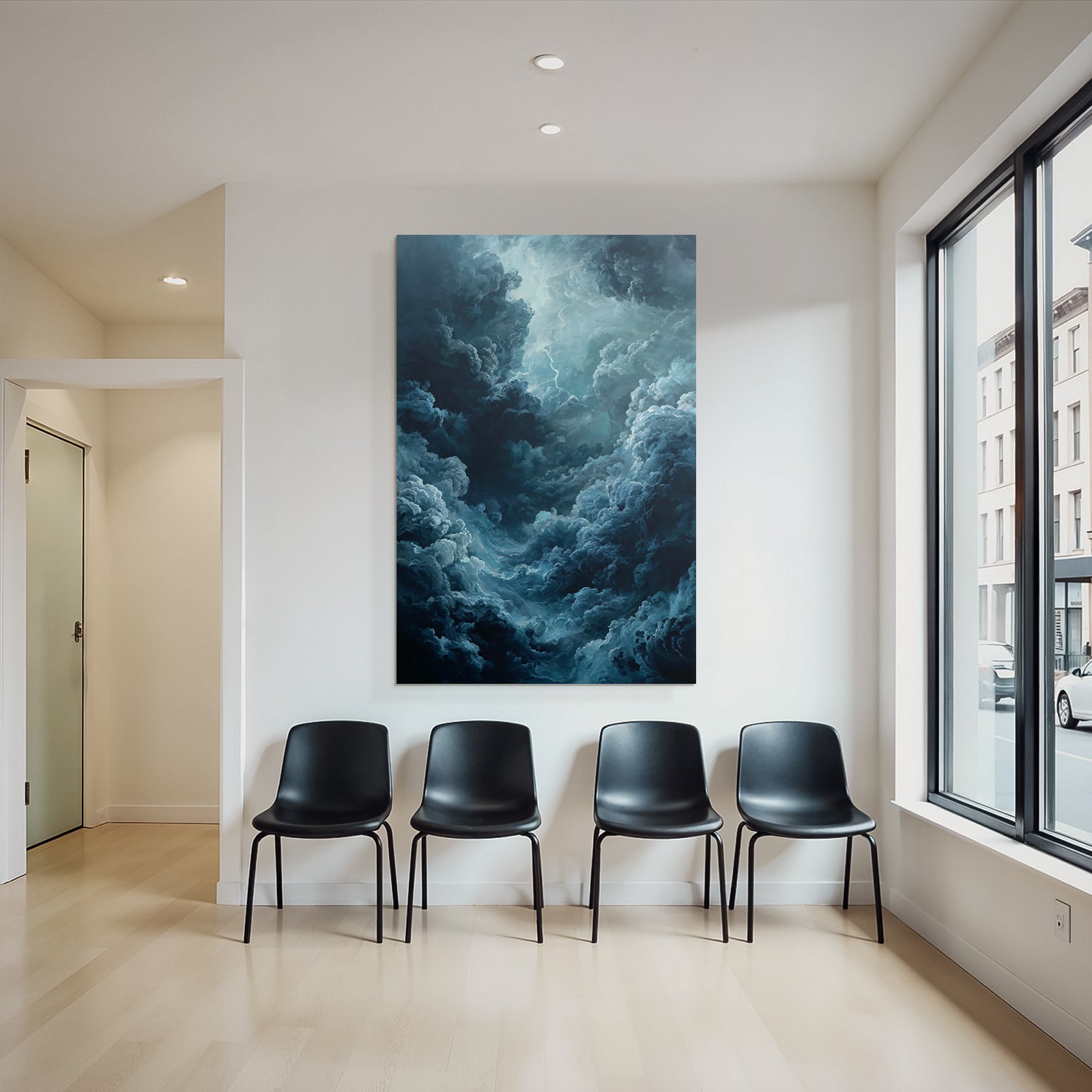 Dramatischer Sturmhimmel Mit Turbulenten Wolken
