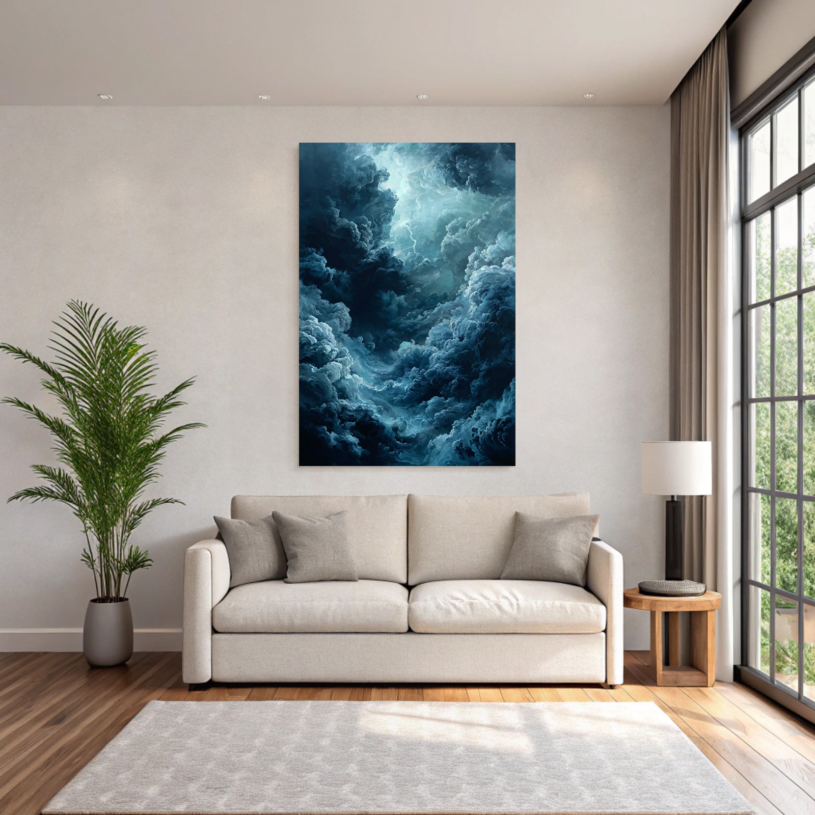 Dramatischer Sturmhimmel Mit Turbulenten Wolken