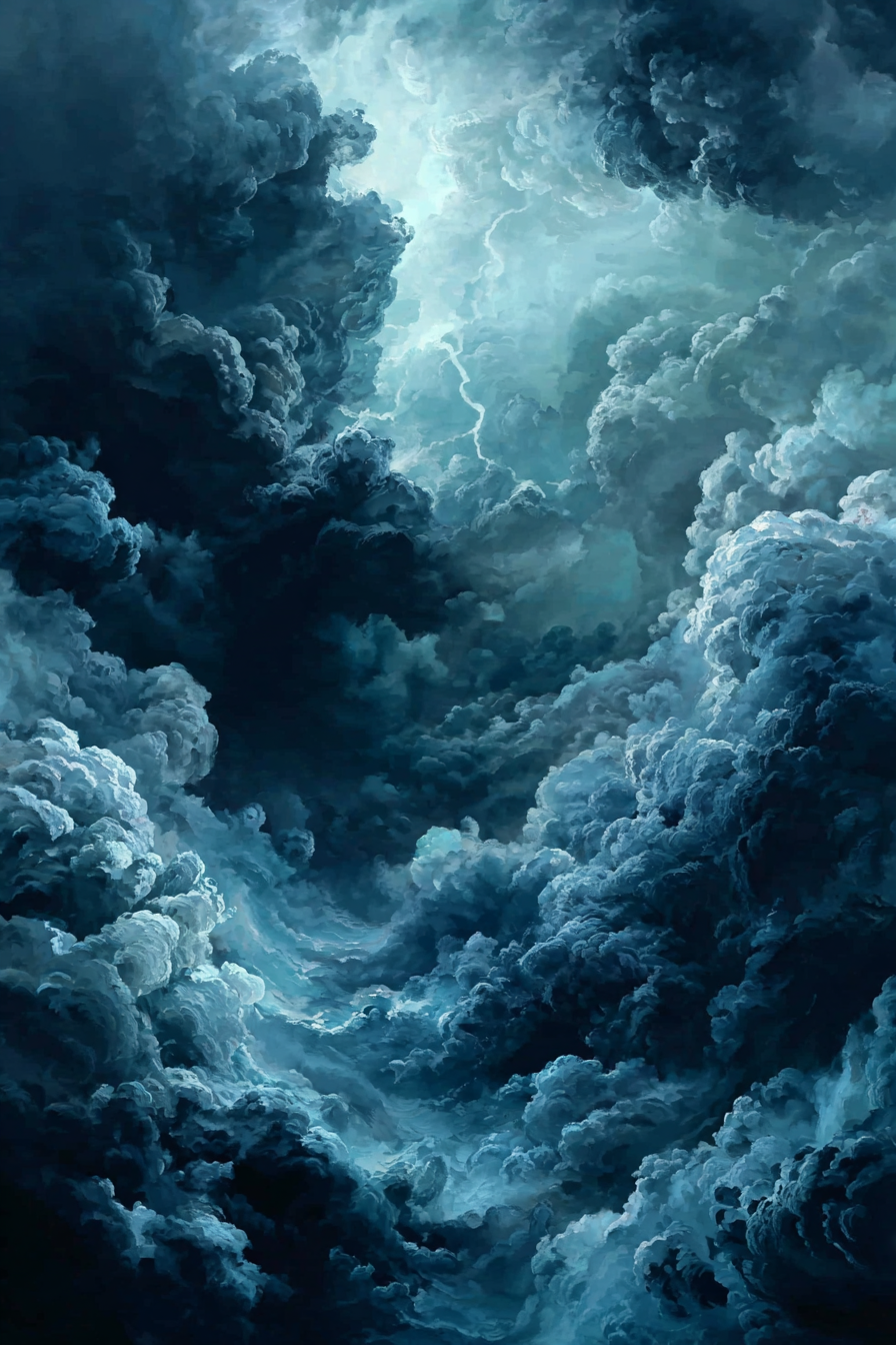 Dramatischer Sturmhimmel Mit Turbulenten Wolken | Nahaufnahmen | Natur