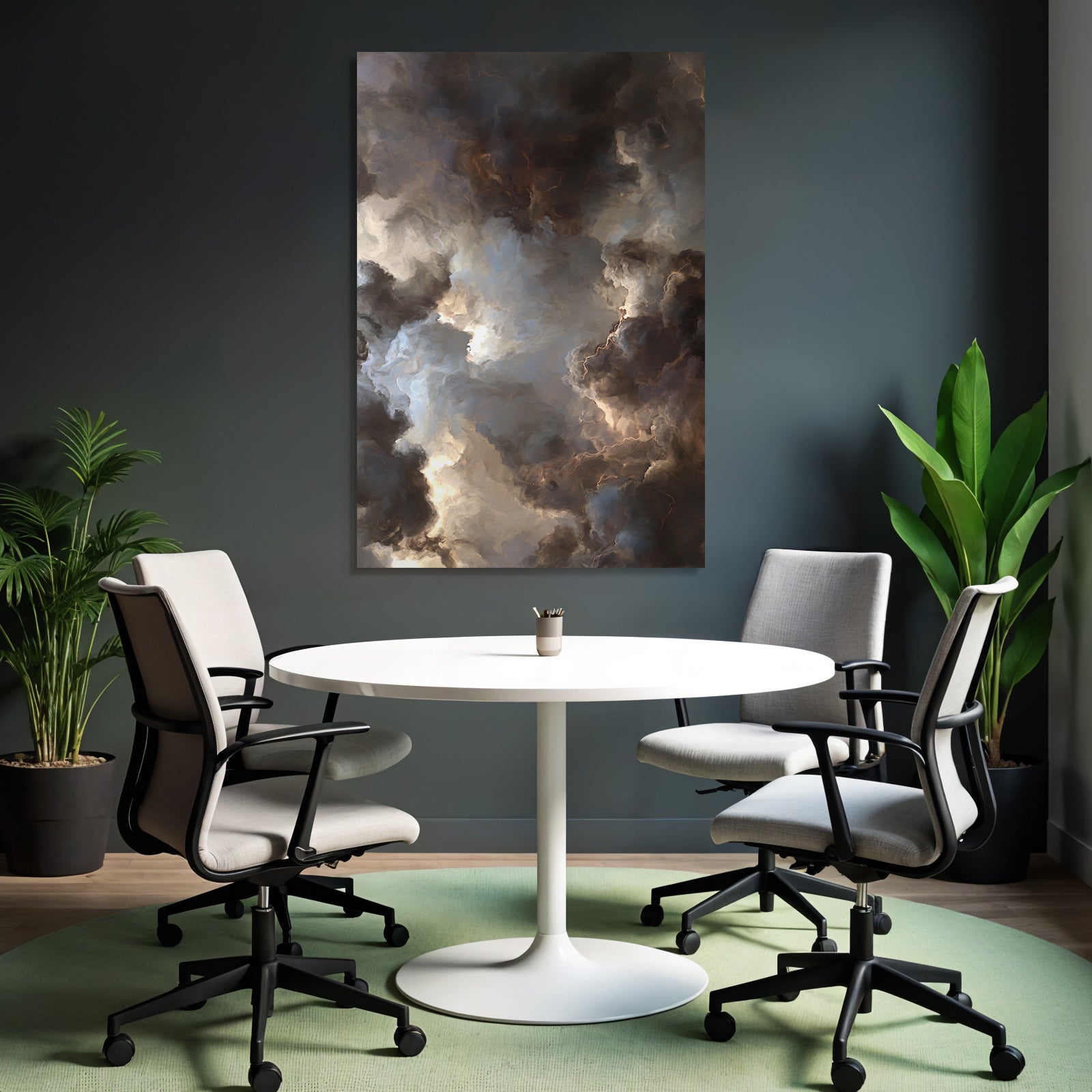 Dramatischer Wolkenhimmel In Abstrakten Farbtönen