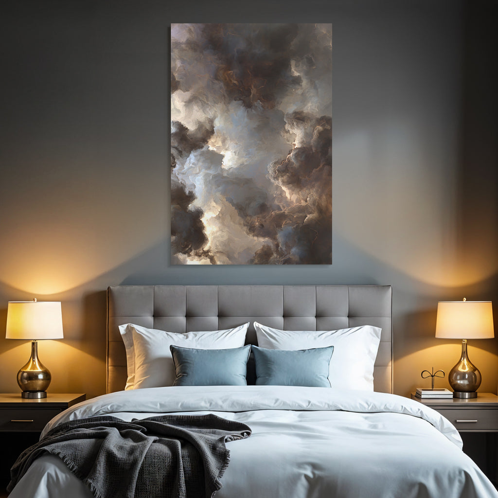 Dramatischer Wolkenhimmel In Abstrakten Farbtönen