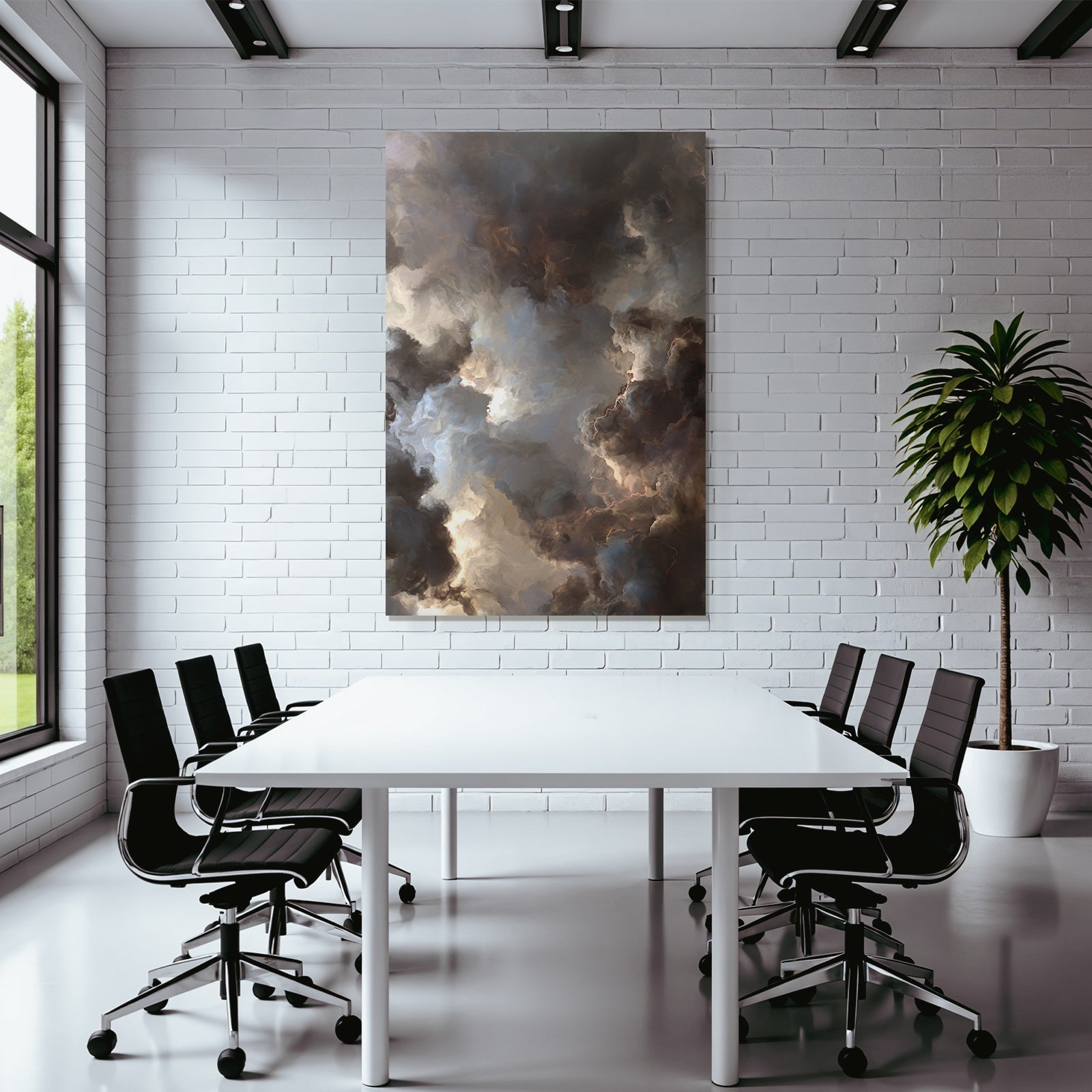 Dramatischer Wolkenhimmel In Abstrakten Farbtönen