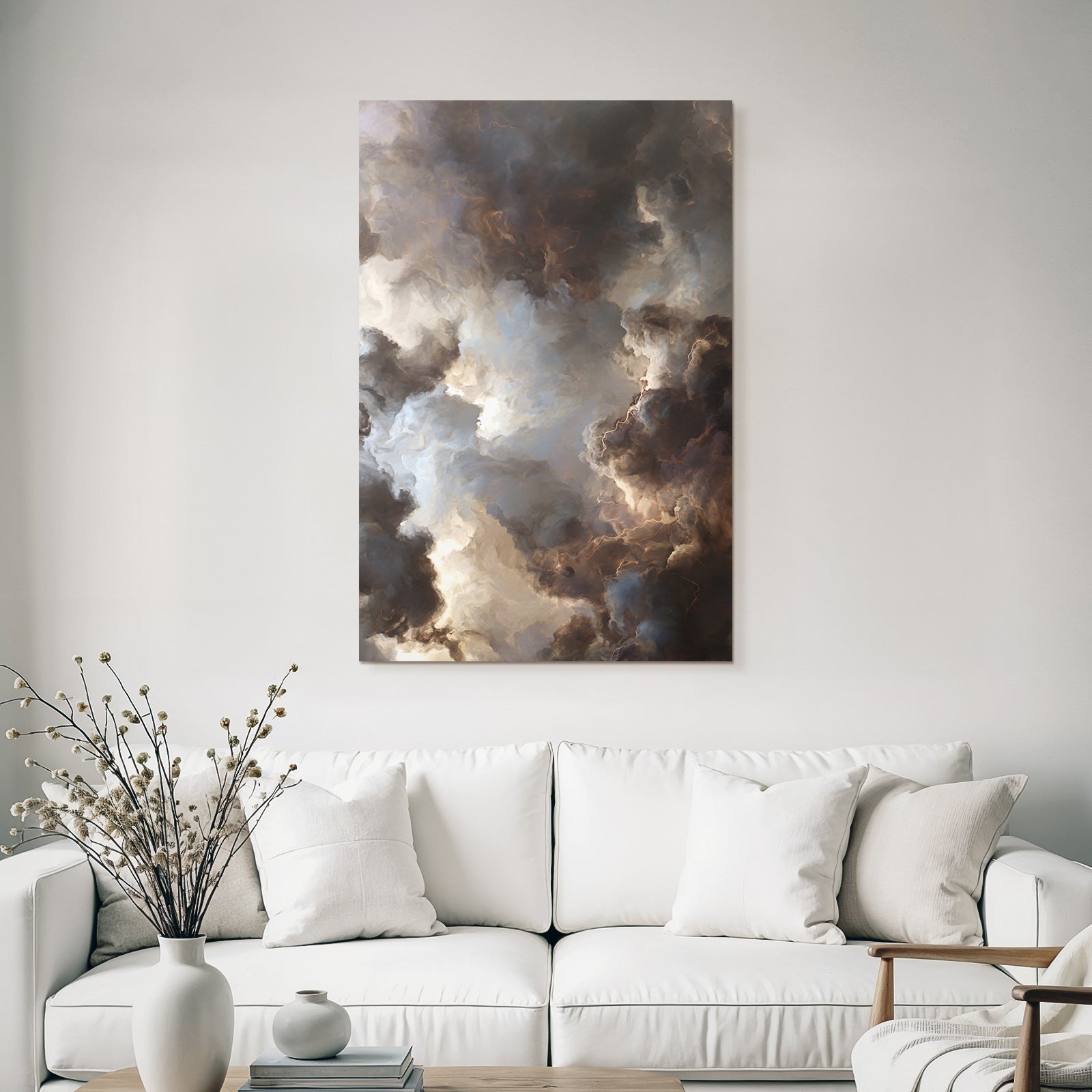 Dramatischer Wolkenhimmel In Abstrakten Farbtönen