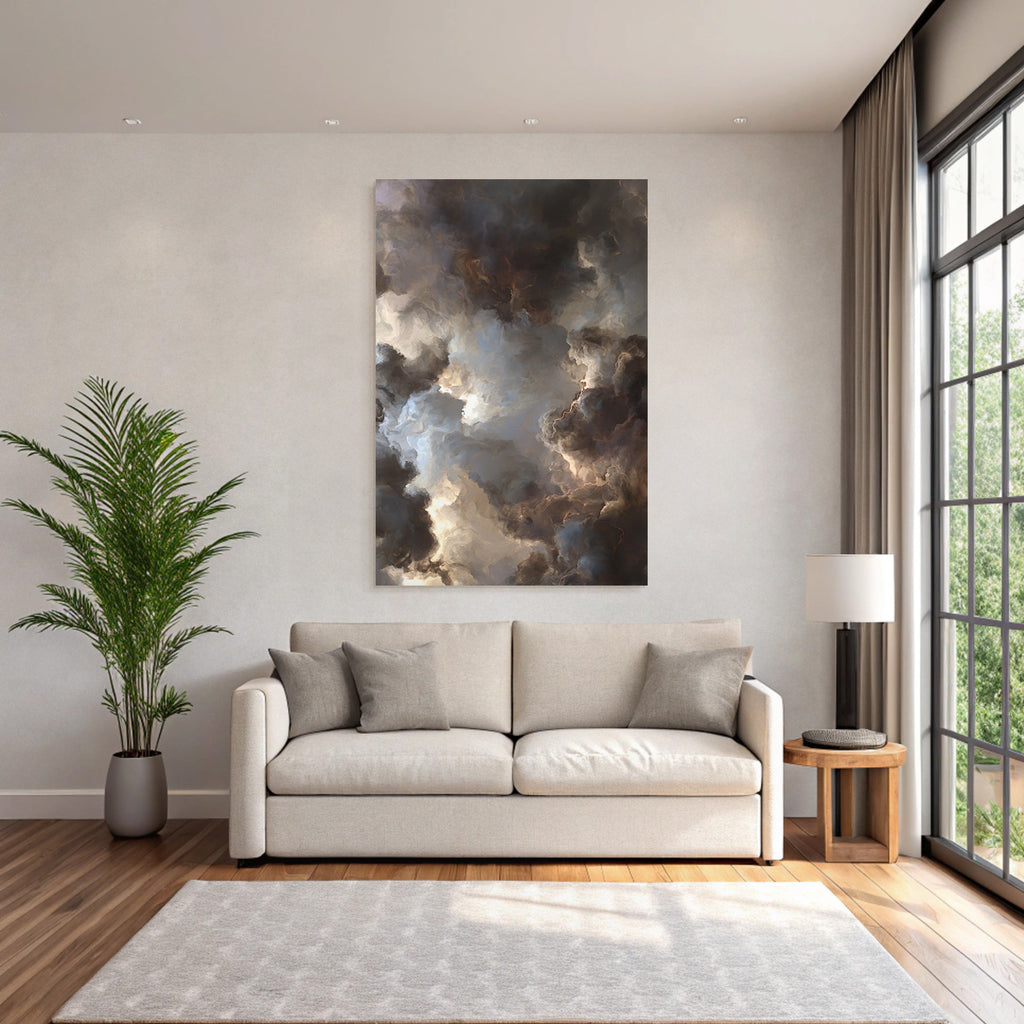 Dramatischer Wolkenhimmel In Abstrakten Farbtönen