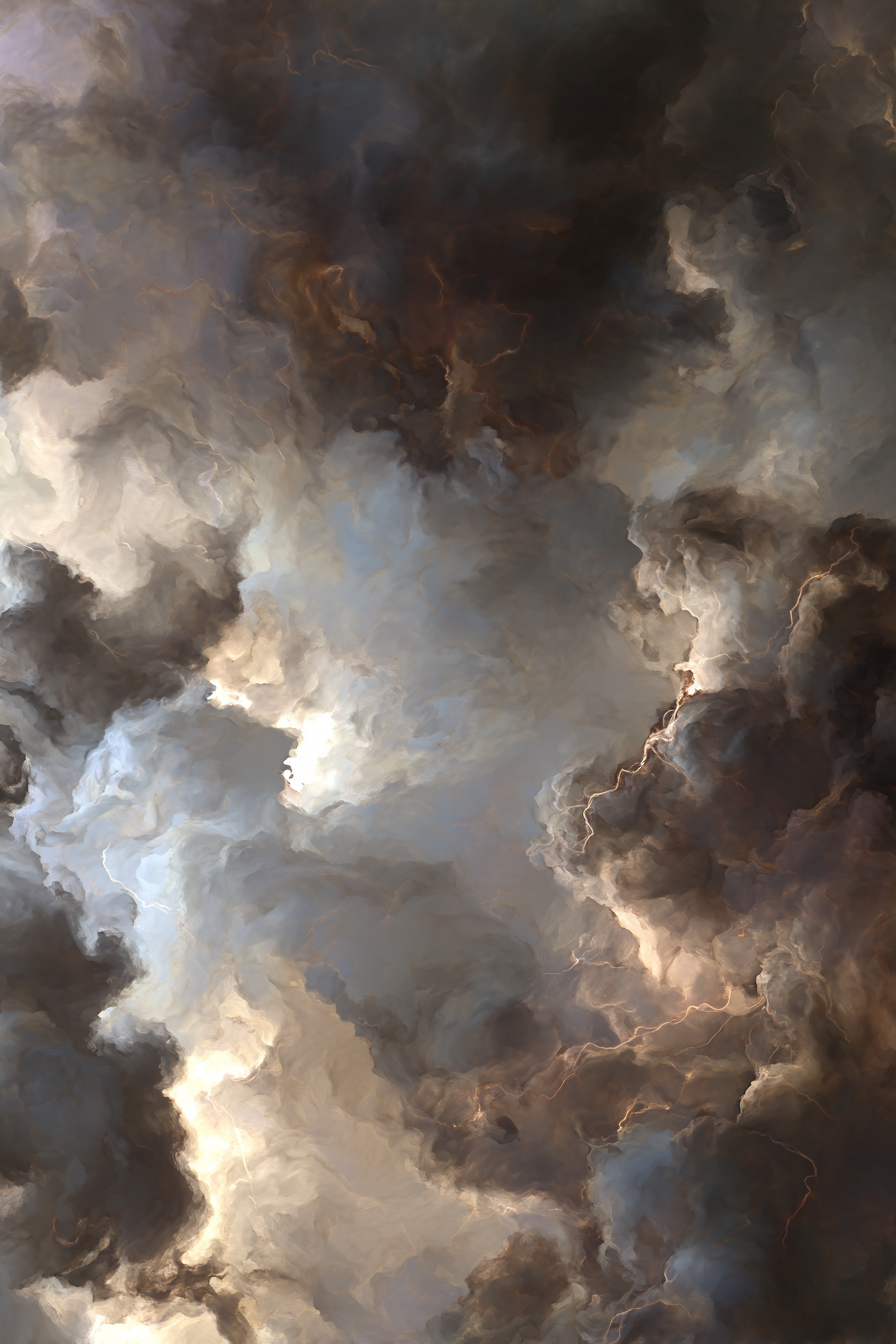 Dramatischer Wolkenhimmel In Abstrakten Farbtönen | Nahaufnahmen | Natur