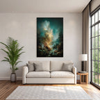 Mystische Landschaft Mit Mystischem Nebel Und Felsformationen