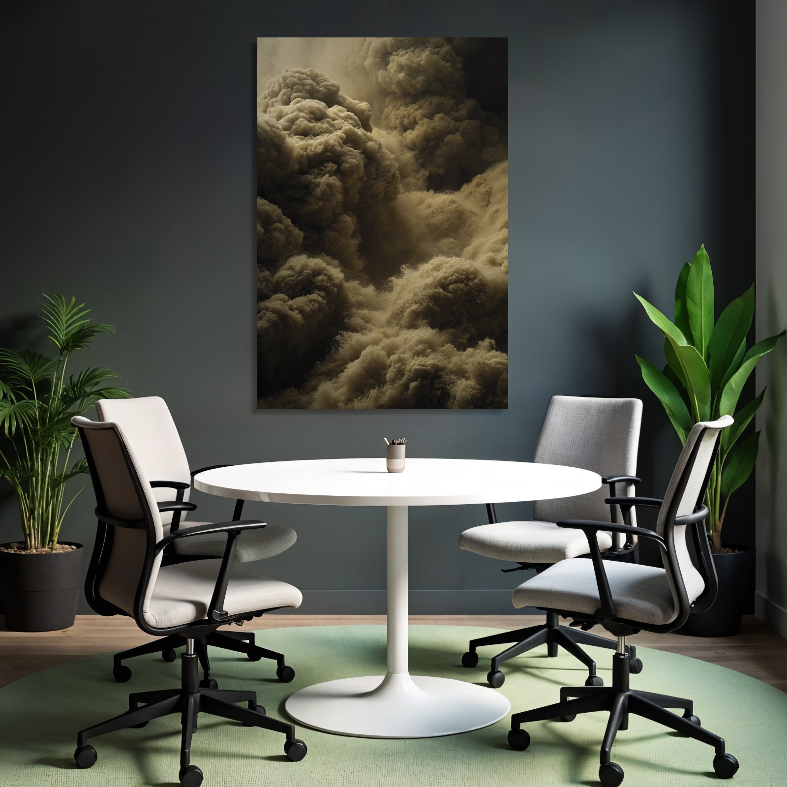 Staubwolke Mit Turbulenter Bewegung