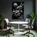 Surreales Mondlicht Und Mikroorganismenlandschaft
