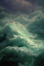 Turbulente Meereswellen Im Sturm Unter Dramatischem Himmel | Nahaufnahmen | Natur