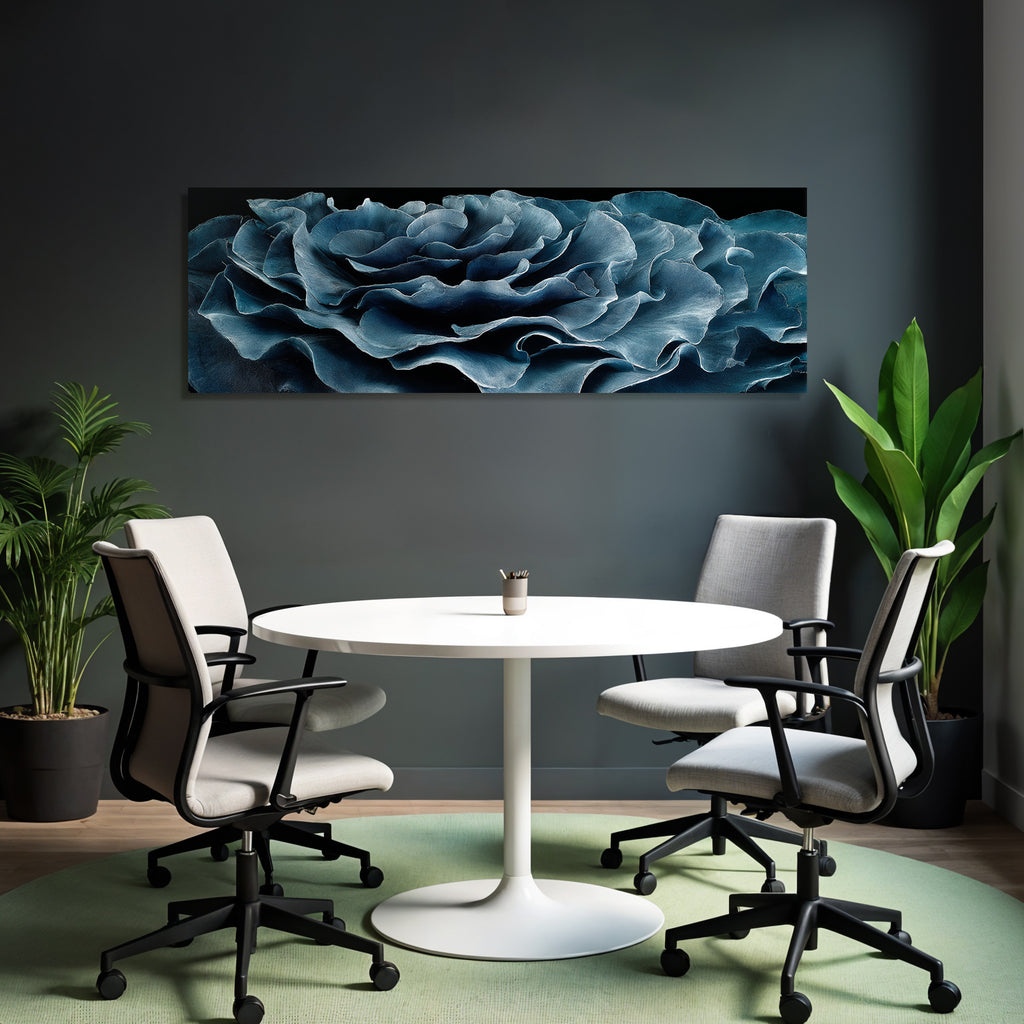 Blaü Rose Auf Schwarzem Hintergrund Kunstvoll Digital