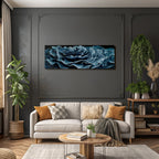 Blaü Rose Auf Schwarzem Hintergrund Kunstvoll Digital