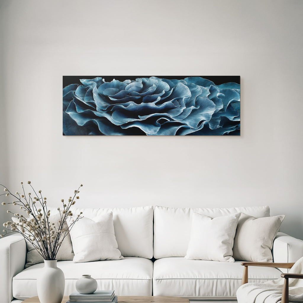 Blaü Rose Auf Schwarzem Hintergrund Kunstvoll Digital