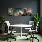 Dramatische Farbenfrohe Wolkenlandschaft Mit Gewitterblitzen