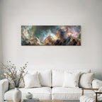 Dramatische Farbenfrohe Wolkenlandschaft Mit Gewitterblitzen