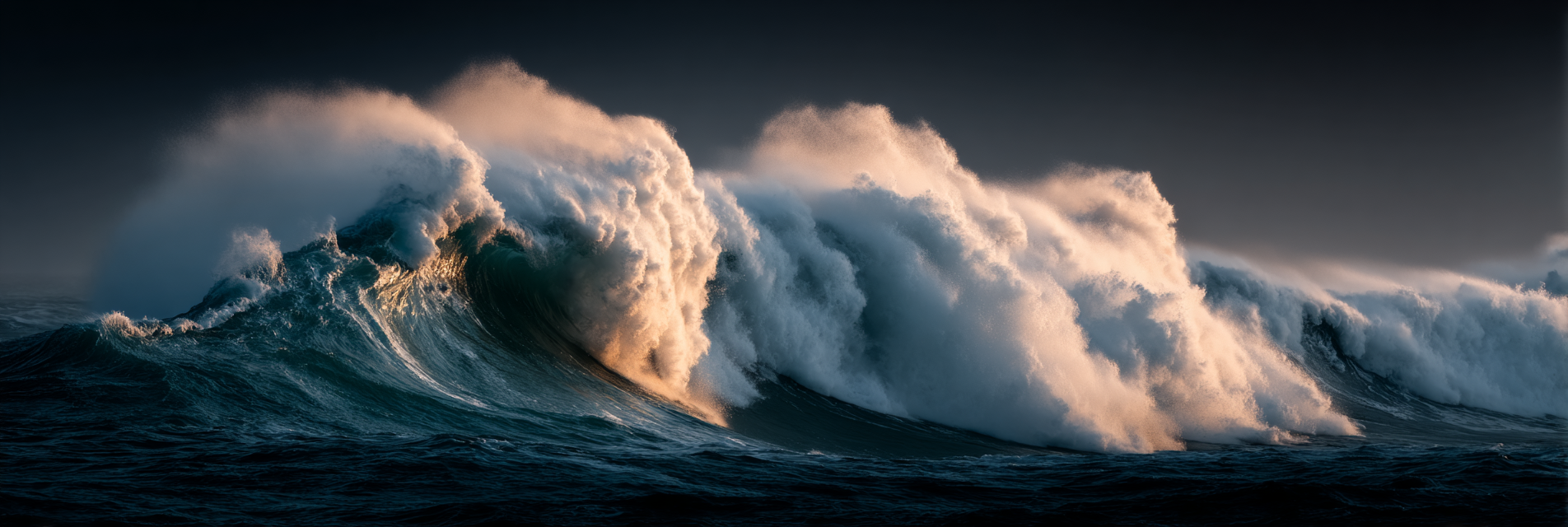 Dramatische Sturmwellen Am Meer | Nahaufnahmen | Natur