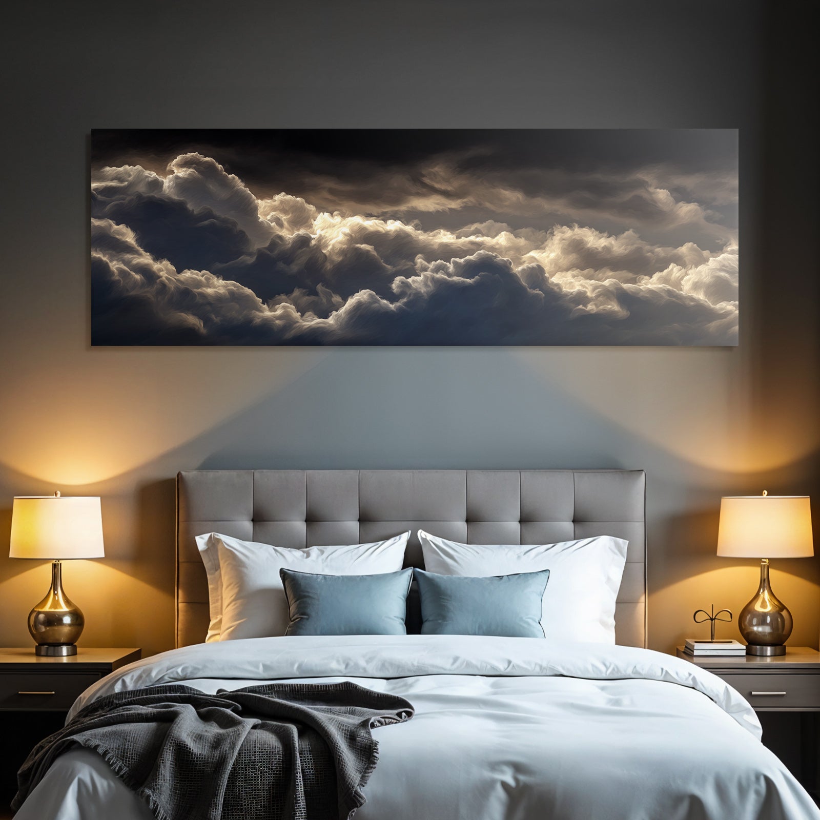 Dramatische Wolkensicht Mit Sonnenstrahlen