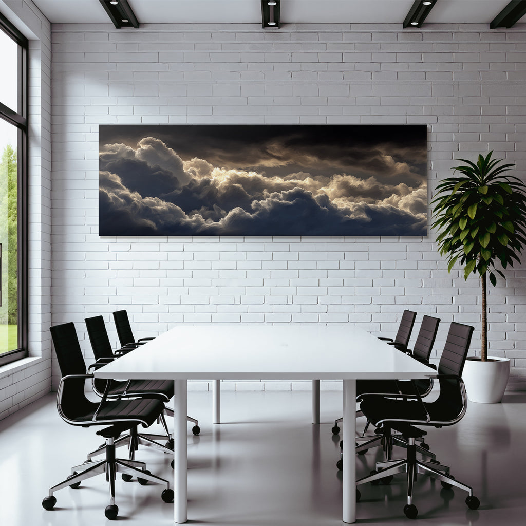 Dramatische Wolkensicht Mit Sonnenstrahlen