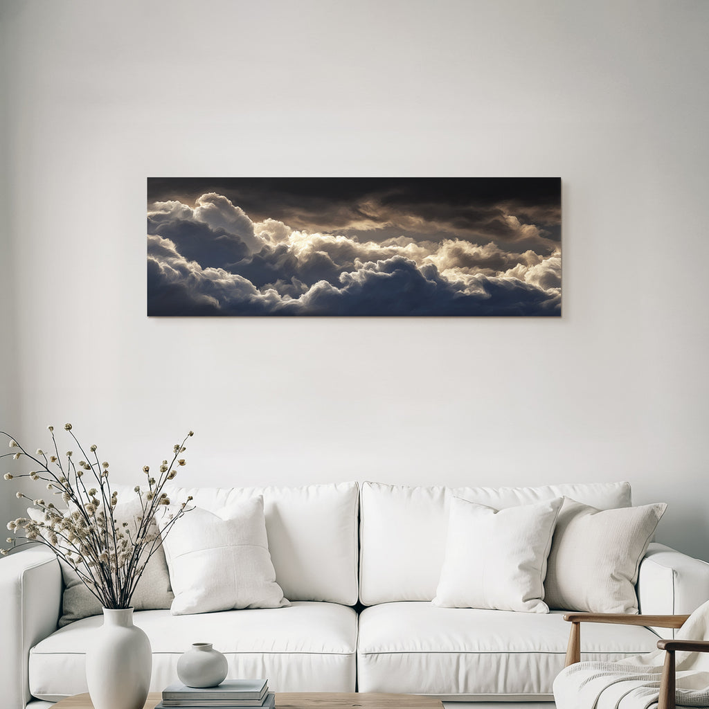 Dramatische Wolkensicht Mit Sonnenstrahlen