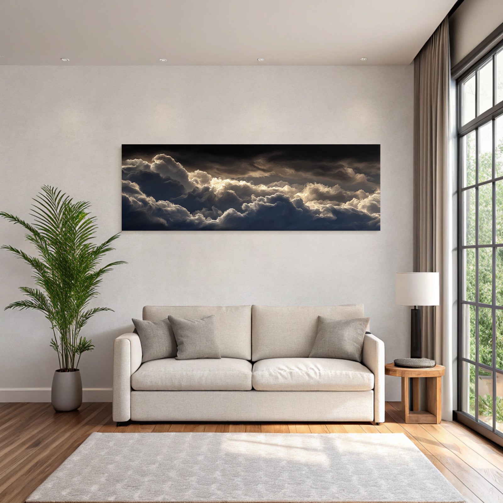 Dramatische Wolkensicht Mit Sonnenstrahlen