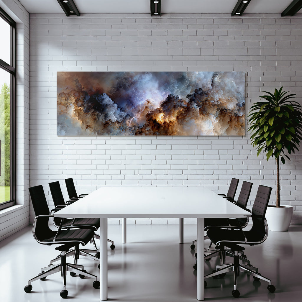 Dramatische Wolkenszene Mit Energieblitzen