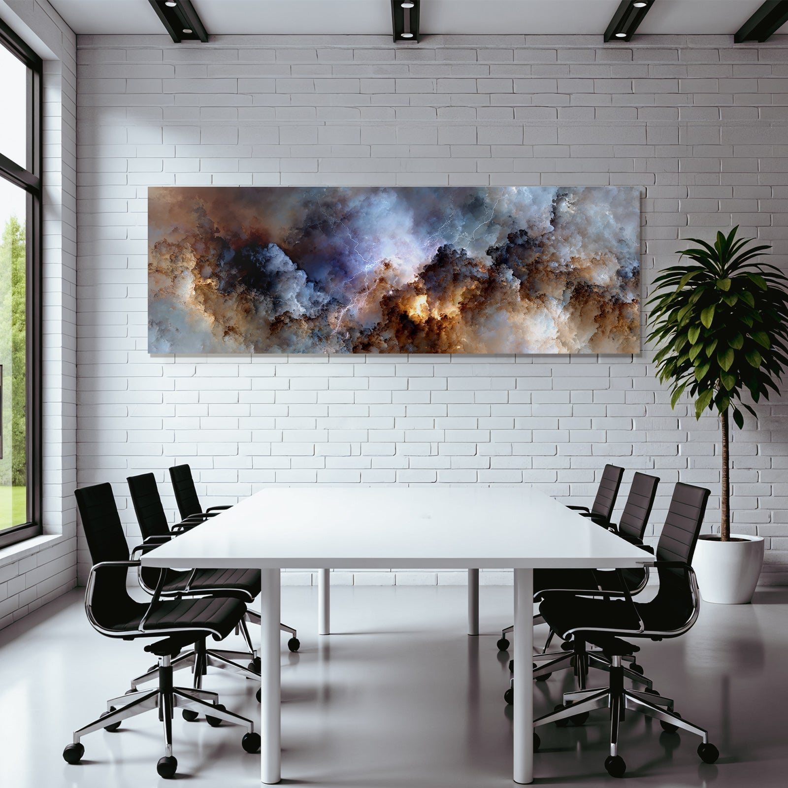 Dramatische Wolkenszene Mit Energieblitzen