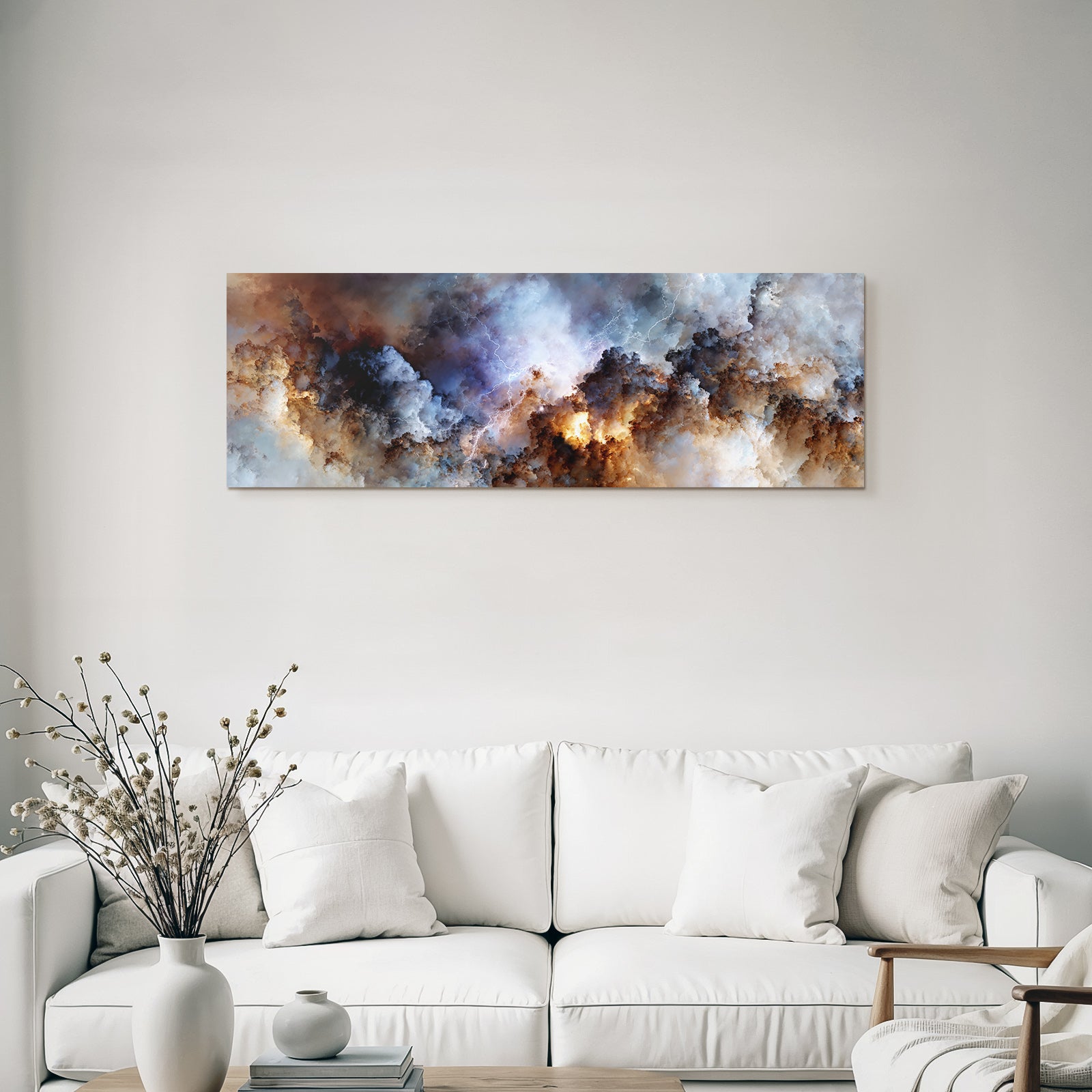 Dramatische Wolkenszene Mit Energieblitzen
