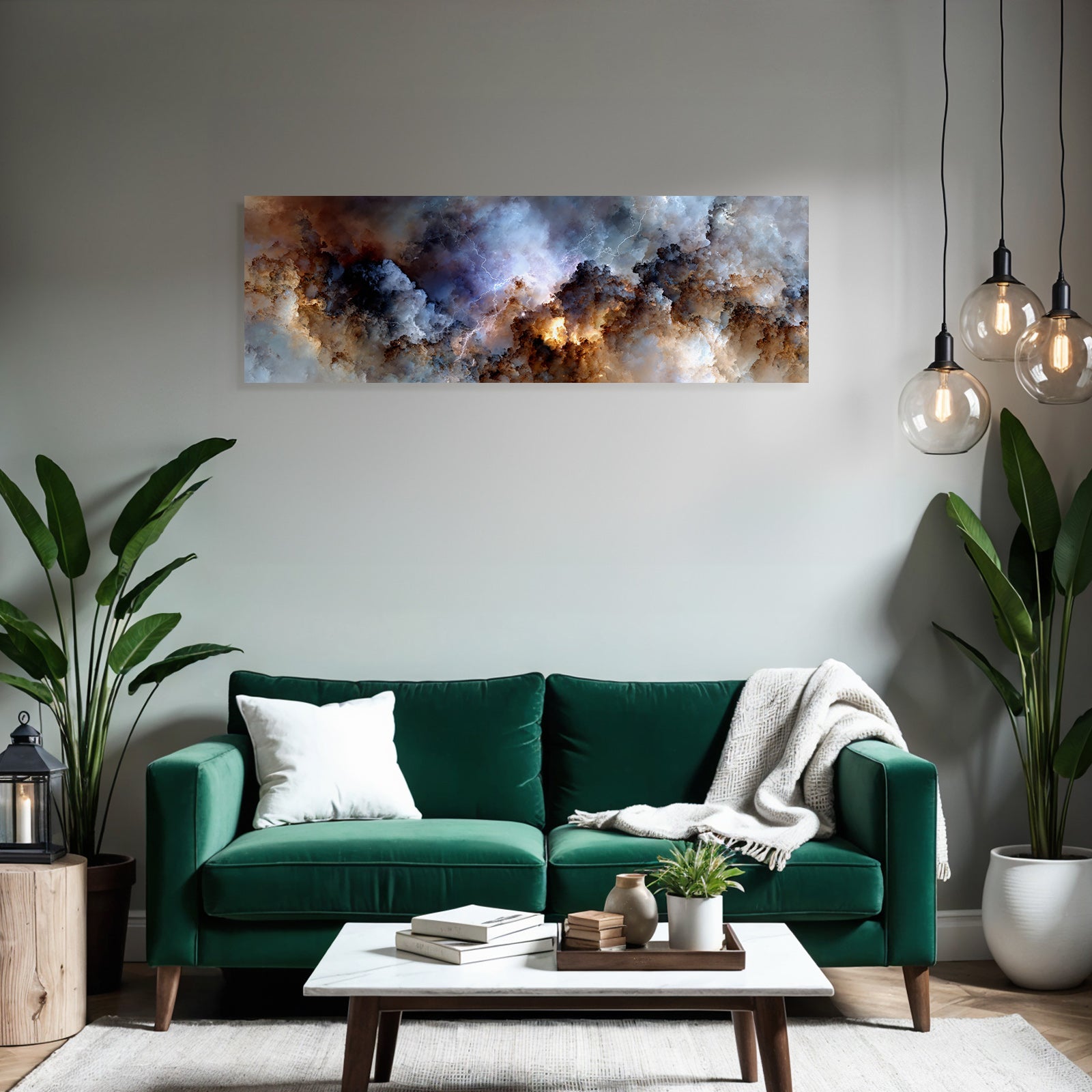 Dramatische Wolkenszene Mit Energieblitzen